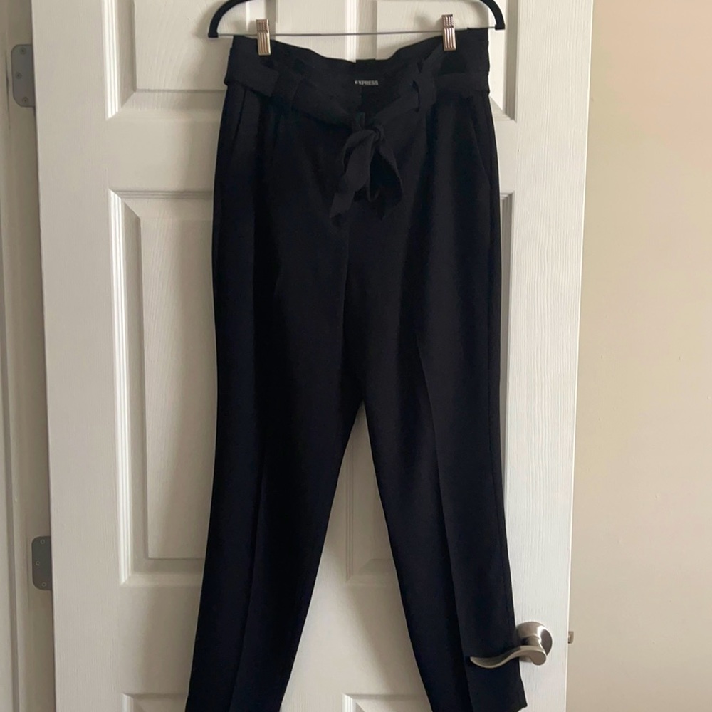 Express Paper Bag High Rise Pants